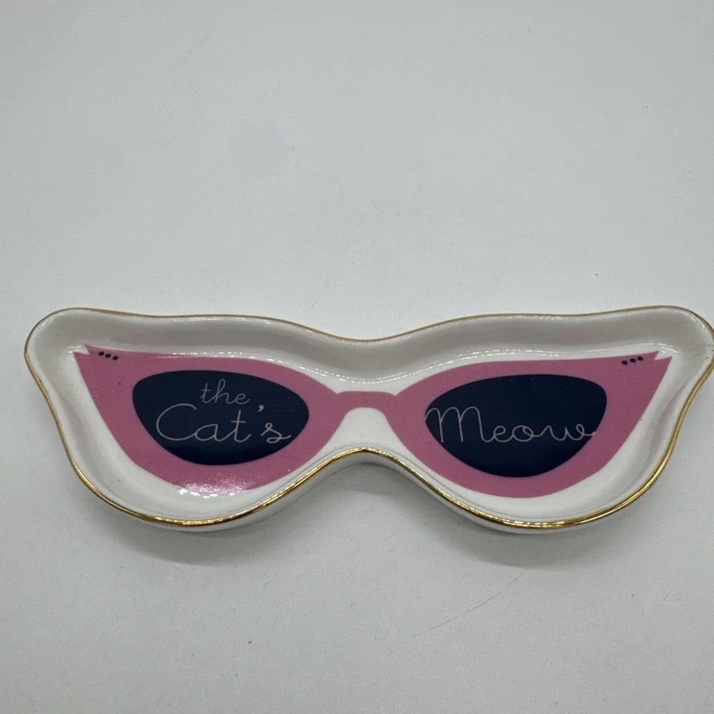 The Cat's Meow Sunglasses Trinket Dish‎ By Rosanna C'Est Paris 6.5